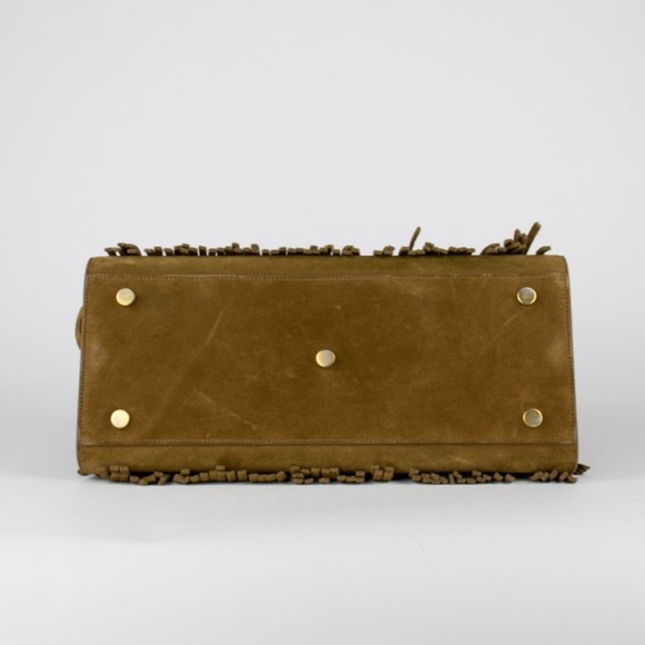!!SOLD!! Saint Laurent Small Suede Fringe Sac de Jour - Picture 5 of 14